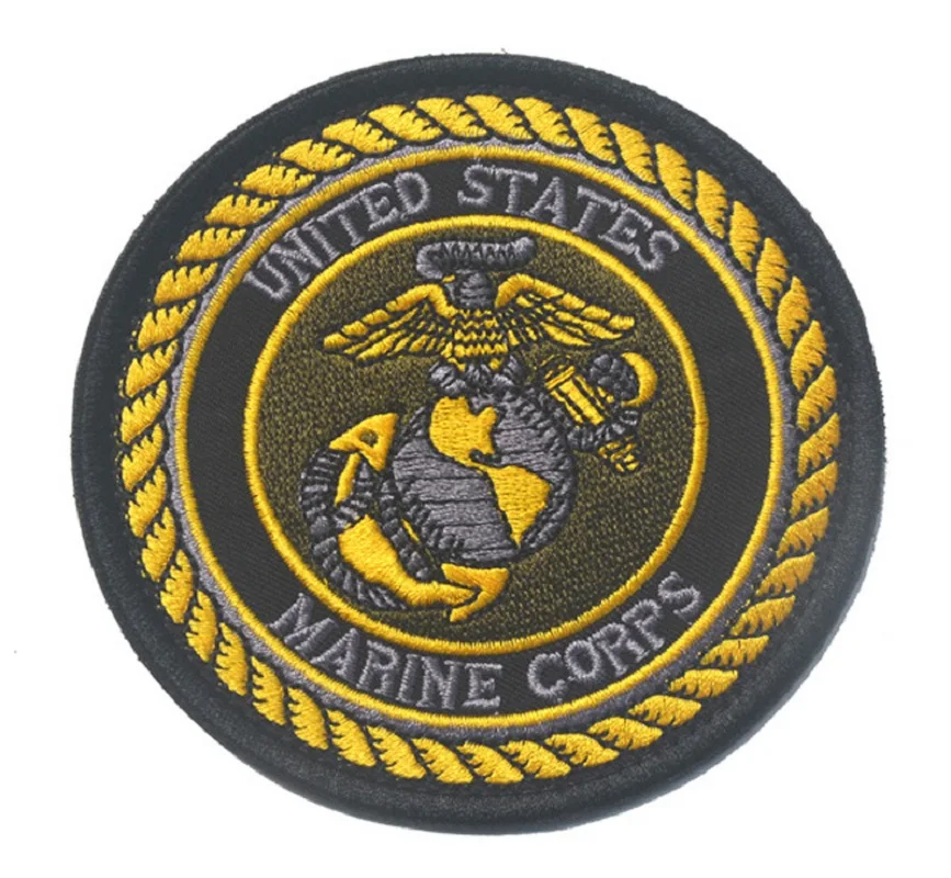 Parche bordado táctico USMC 3D con velcro para chaquetas - imagen 3