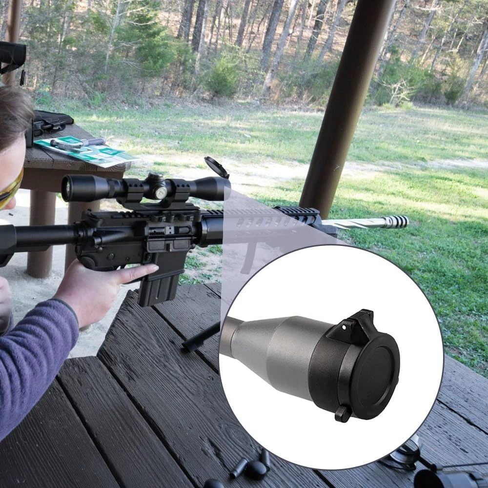 Tapa objetivo rifle abatible transparente – liberación rápida - imagen 5