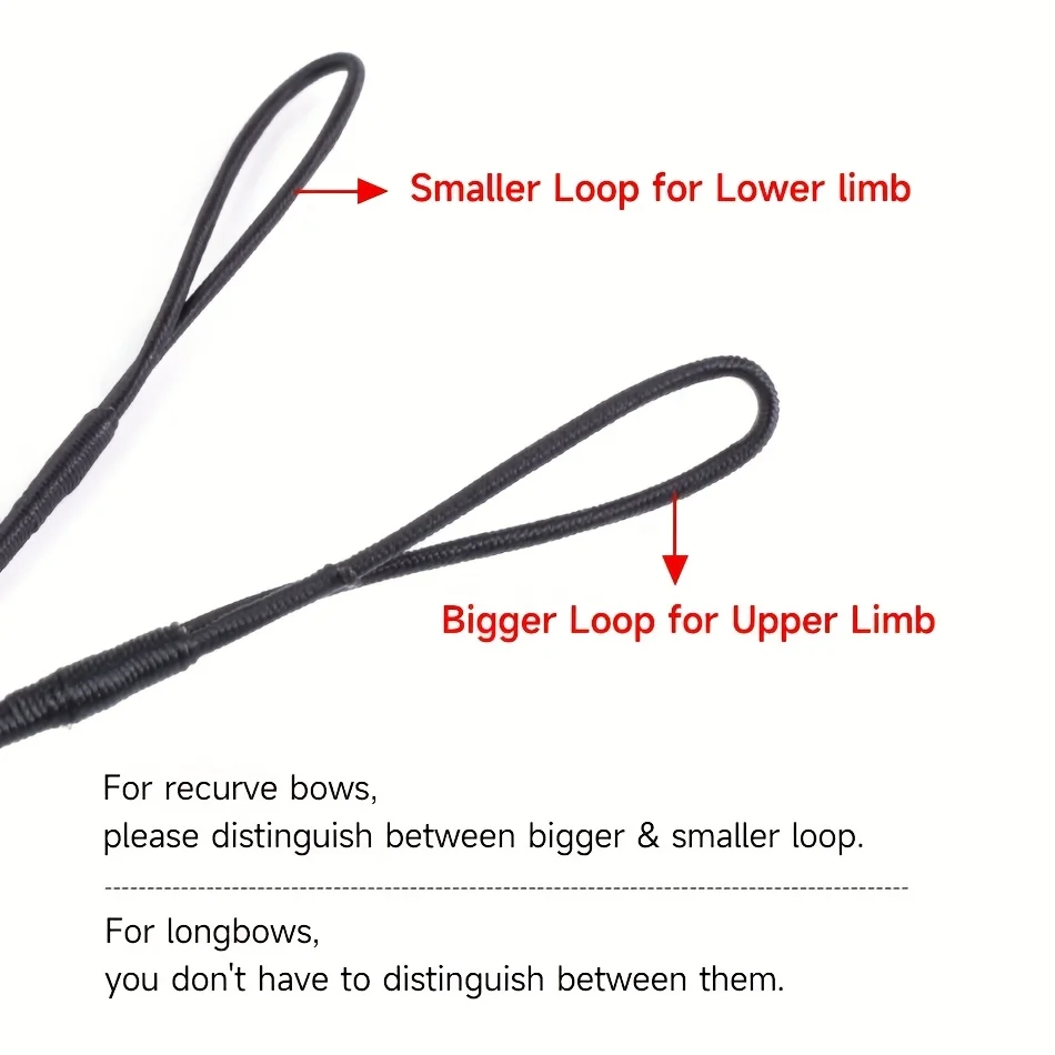 Cuerda de arco negra para recurvo, tiro de caza outdoor - imagen 2