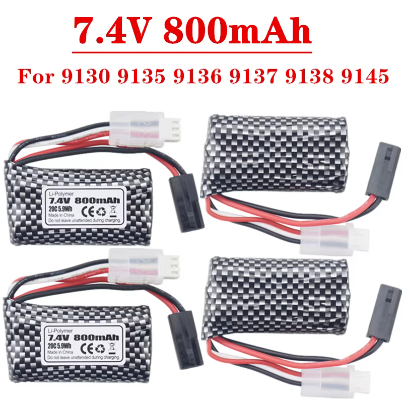 Batería LiPo 7,4V 800mAh para coche RC alta velocidad
