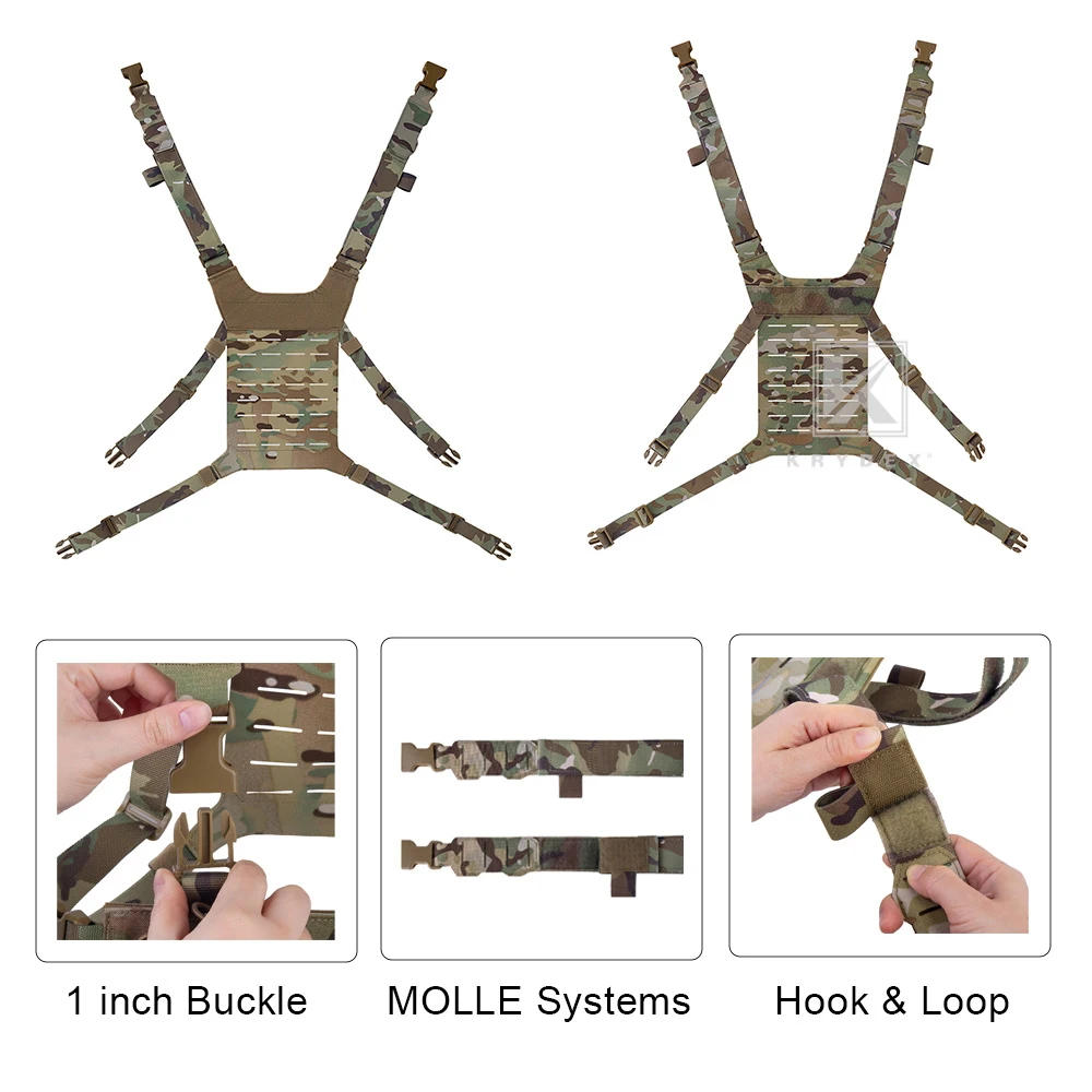 KRYDEX Panel Táctico MOLLE para Pecho y Hombro de Carga Airsoft - imagen 3