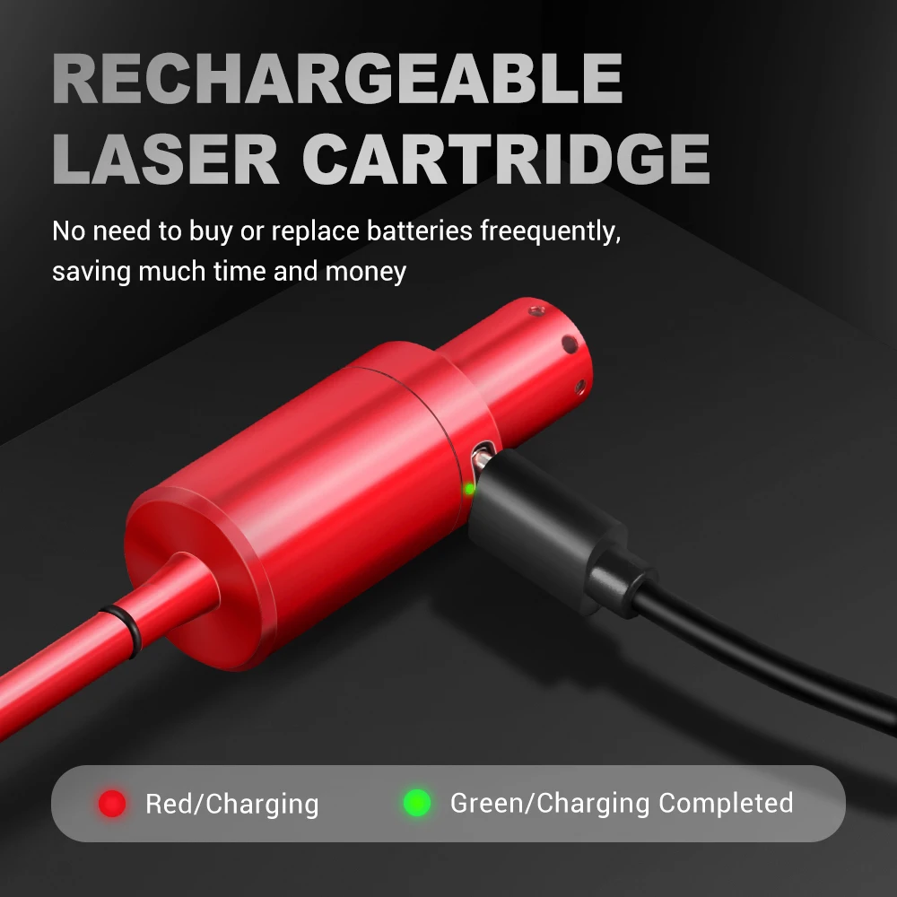Cartucho de entrenamiento láser recargable USB con punto rojo - imagen 3