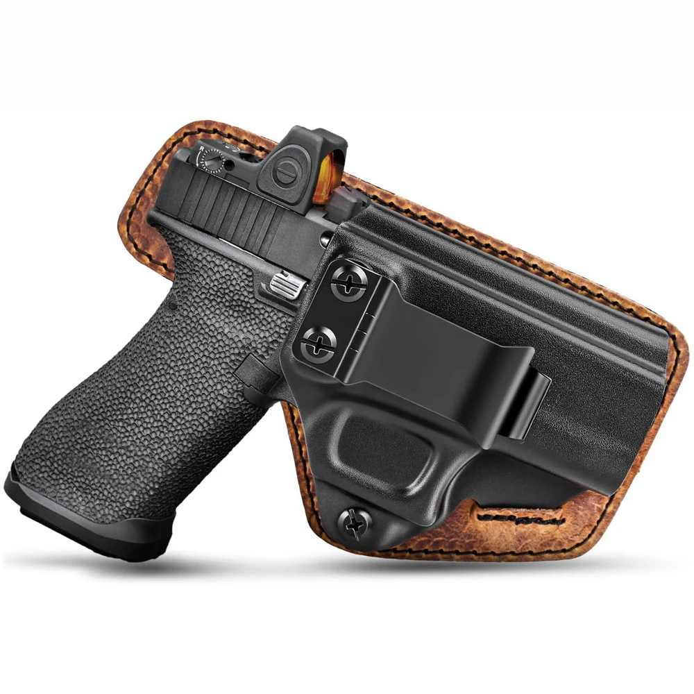 Glock G43/G43X funda IWB de cuero para portación oculta con punto rojo - imagen 5