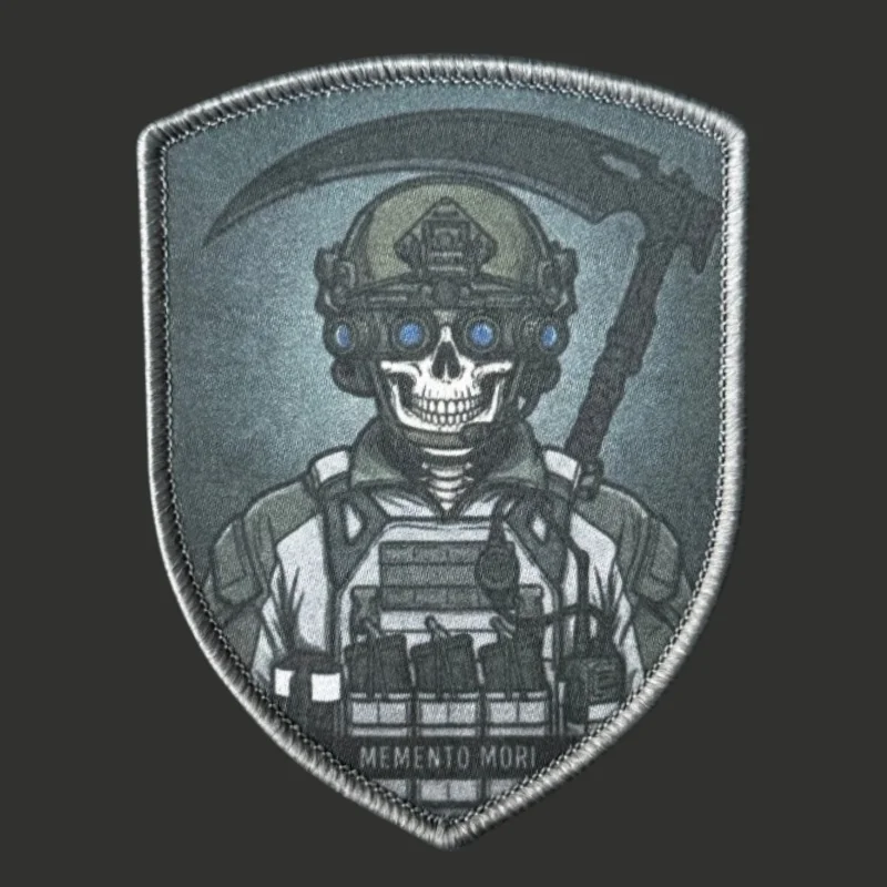 Parche táctico Reaper Memento Mori de moral con velcro - imagen 3