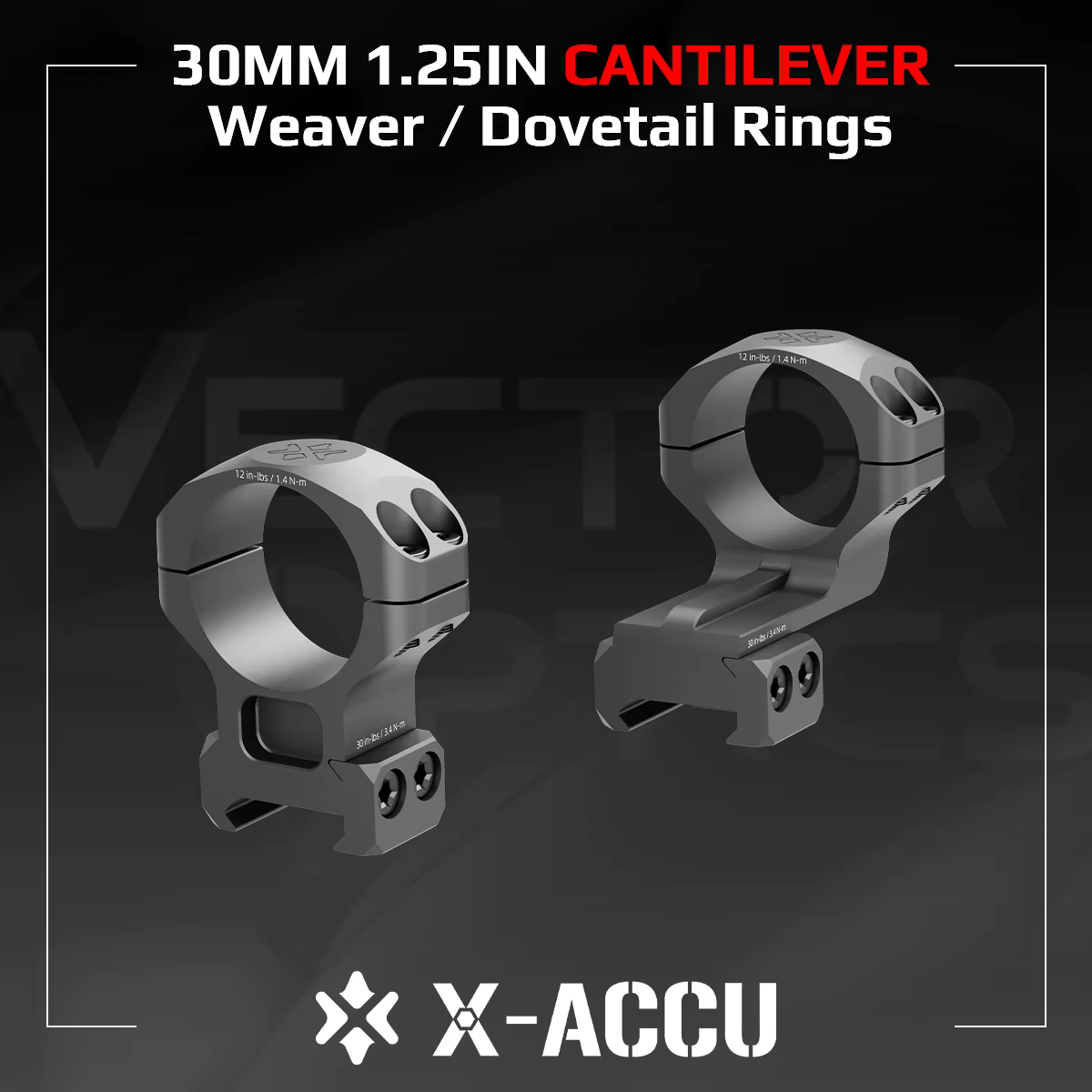 Vector Optics X-ACCU – Montura voladizo 30mm Weaver Picatinny - imagen 3