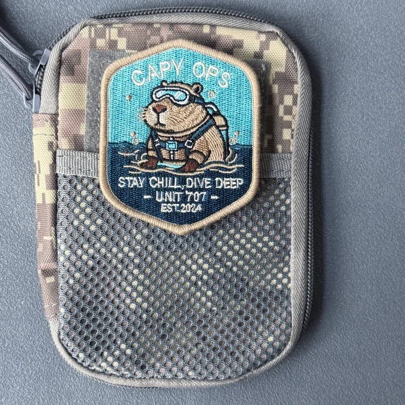 Parche táctico bordado Capy-Ops Capybara Diver con velcro - imagen 3