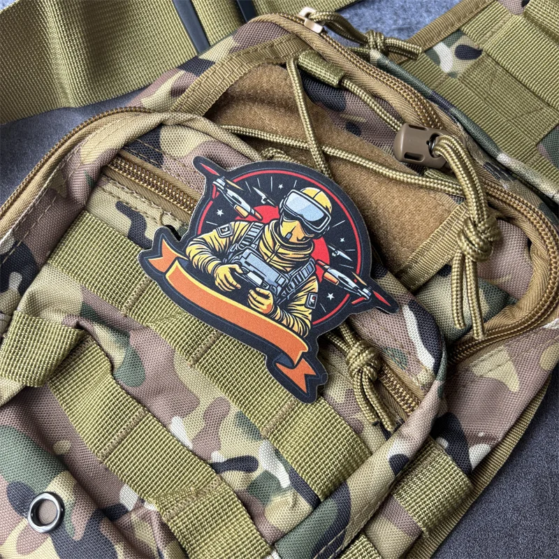 Parche para mochila o ropa con gancho y bucle