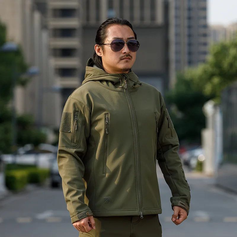 Chaqueta táctica militar woodland ripstop con capucha - imagen 3