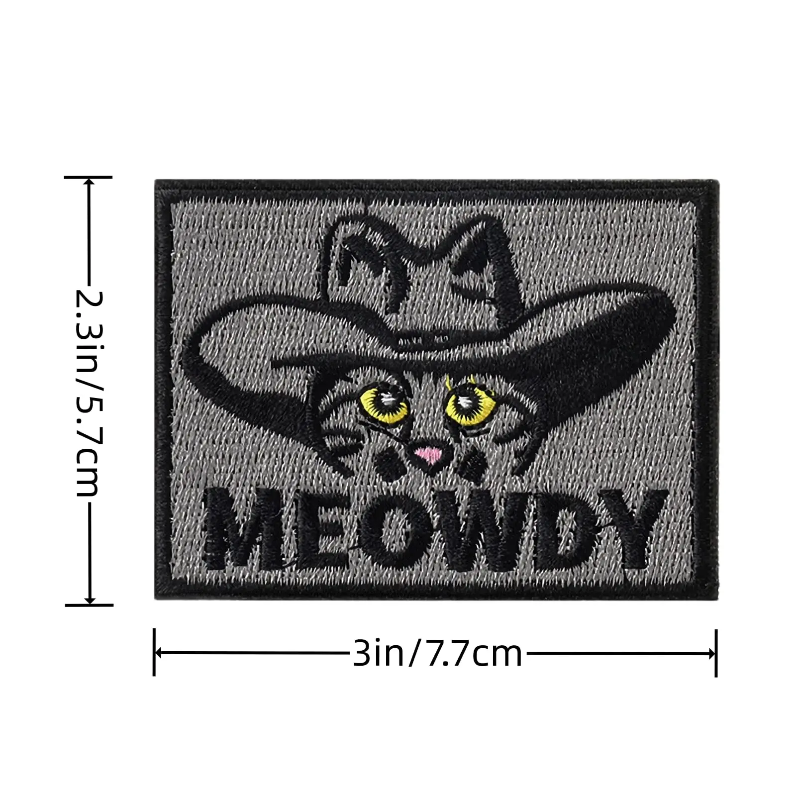 Parche bordado velcro Meowdy Cats – Táctico para mochila o chaleco - imagen 4