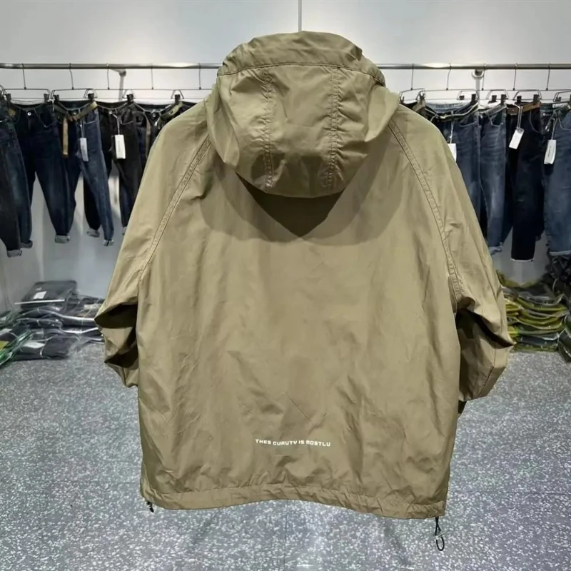 Chaqueta cortavientos senderismo hombre capucha casual - imagen 4