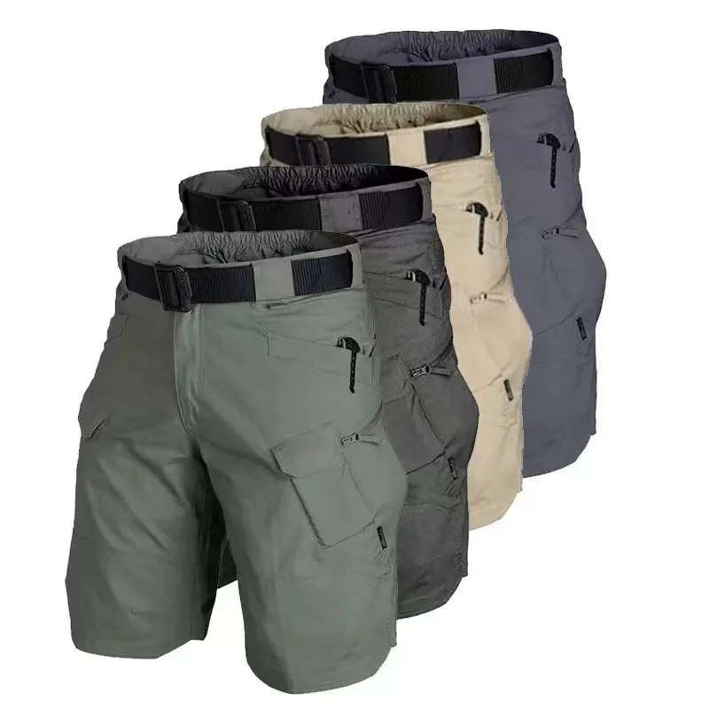 Pantalones cortos tácticos hombre secado rápido multi bolsillos - imagen 4