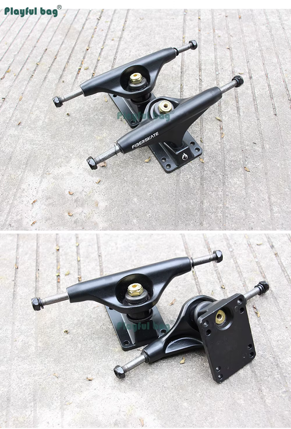 Camión instalado en una tabla de skate