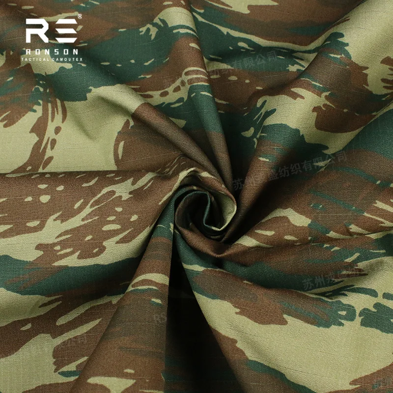 Tela táctica Ripstop NYCO camuflaje boscoso griego para uniforme - imagen 3