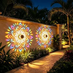 Lámpara solar exterior mandala multicolor impermeable para jardín