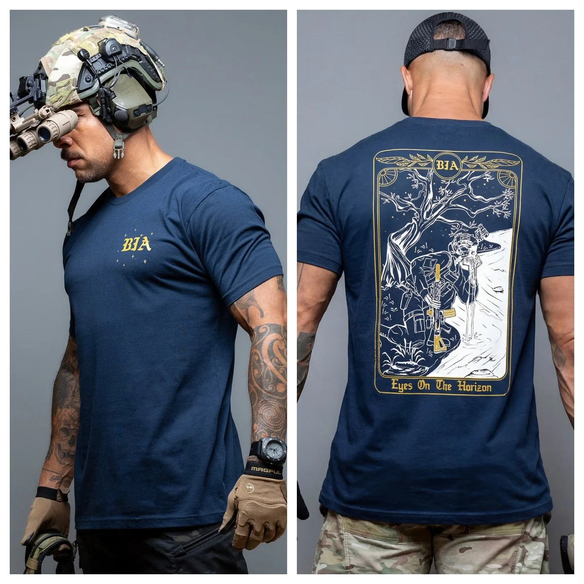 Camiseta algodón deportiva urbana con estampado Mirada al horizonte - imagen 2