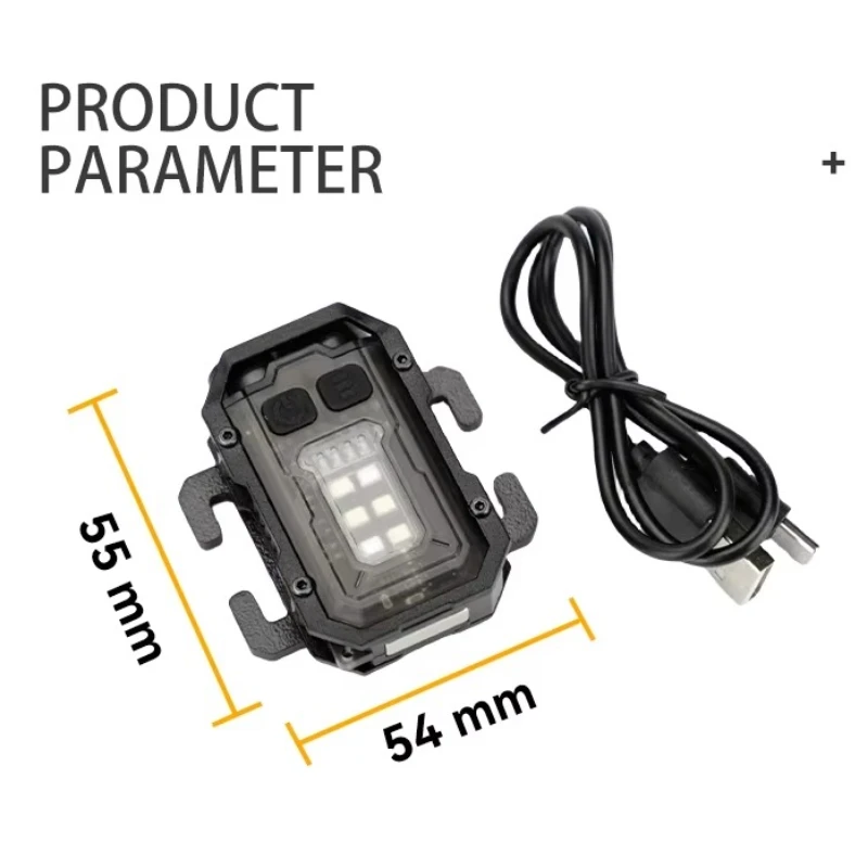 Linterna táctica EDC recargable USB con clip y sistema MOLLE - imagen 3