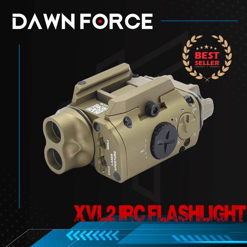 FMA XVL2 Linterna táctica LED e IR con láser rojo para caza nocturna - imagen 3