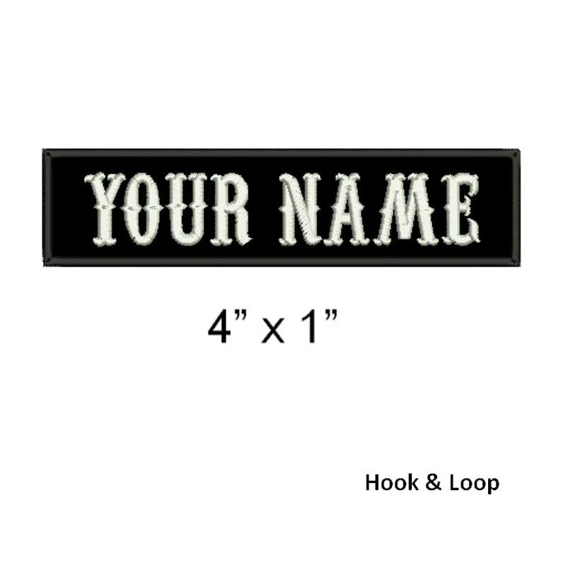 Parche táctico nombre personalizado rayas negras planchado velcro - imagen 2
