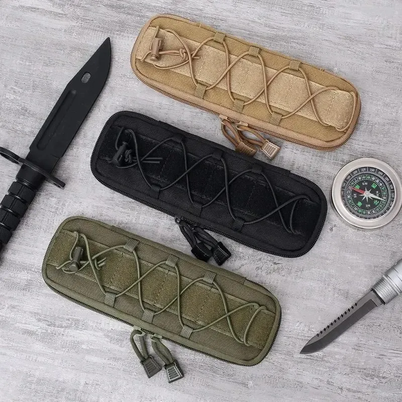 Juego cuchillos tácticos MOLLE EDC multifuncionales bolsa nailon caza - imagen 4