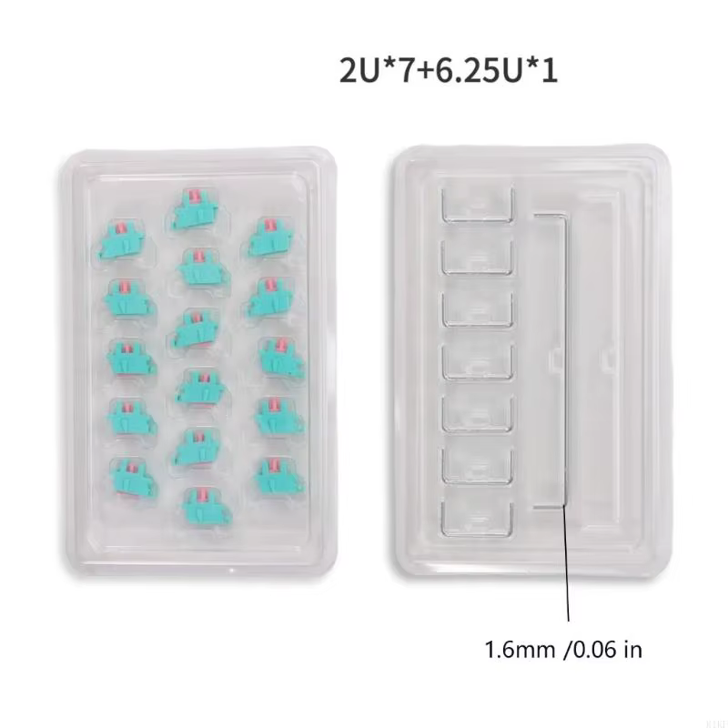 Estabilizadores para teclado mecánico POM acero, instalación silenciosa - imagen 2