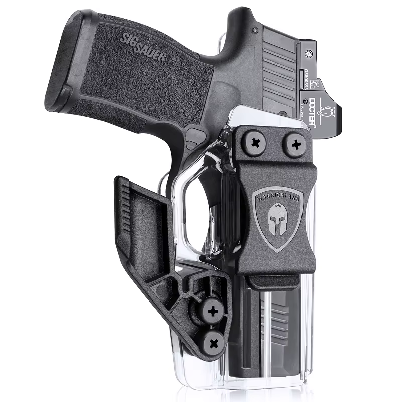 Funda Sig P365XL polímero transparente con garra para P365 punto rojo