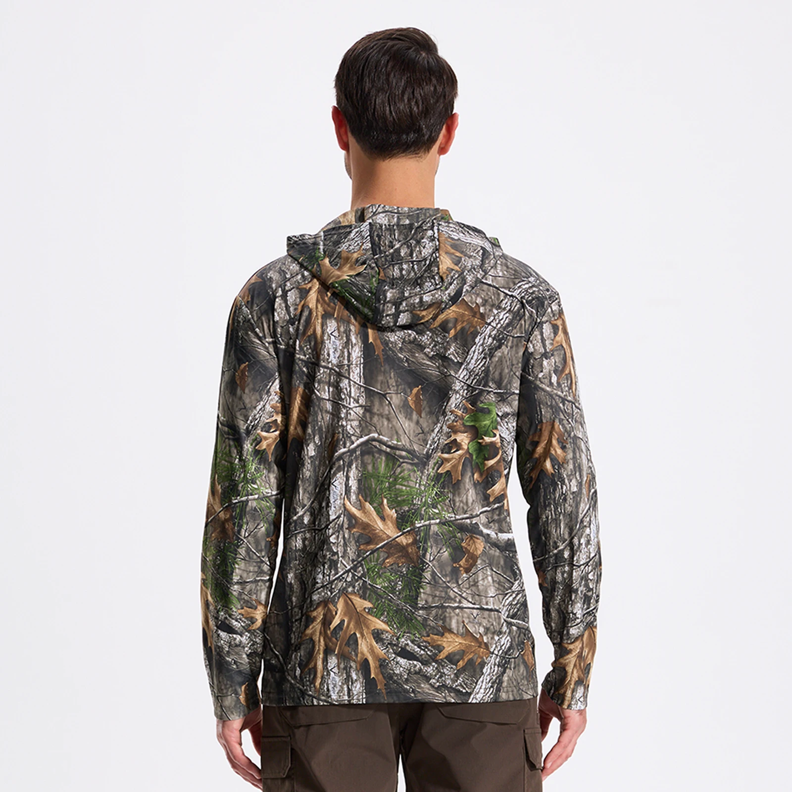 Sudadera con capucha camuflaje transpirable para outdoor y senderismo