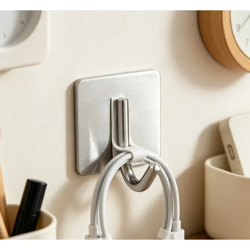 Gancho adhesivo acero inoxidable sin perforaciones para pared - imagen 5