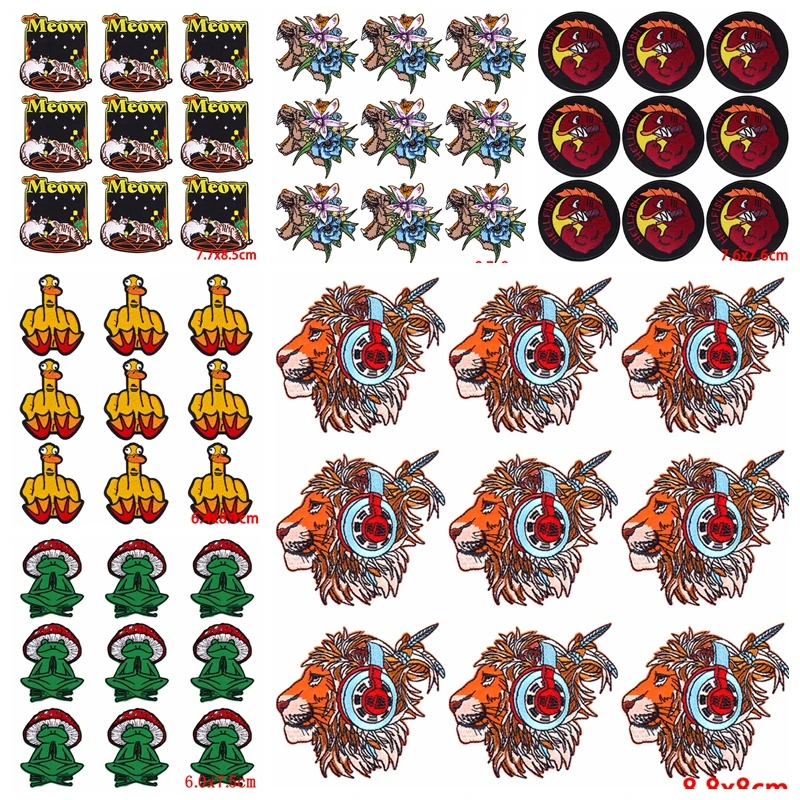 Parche con diseño león/tigre bordado