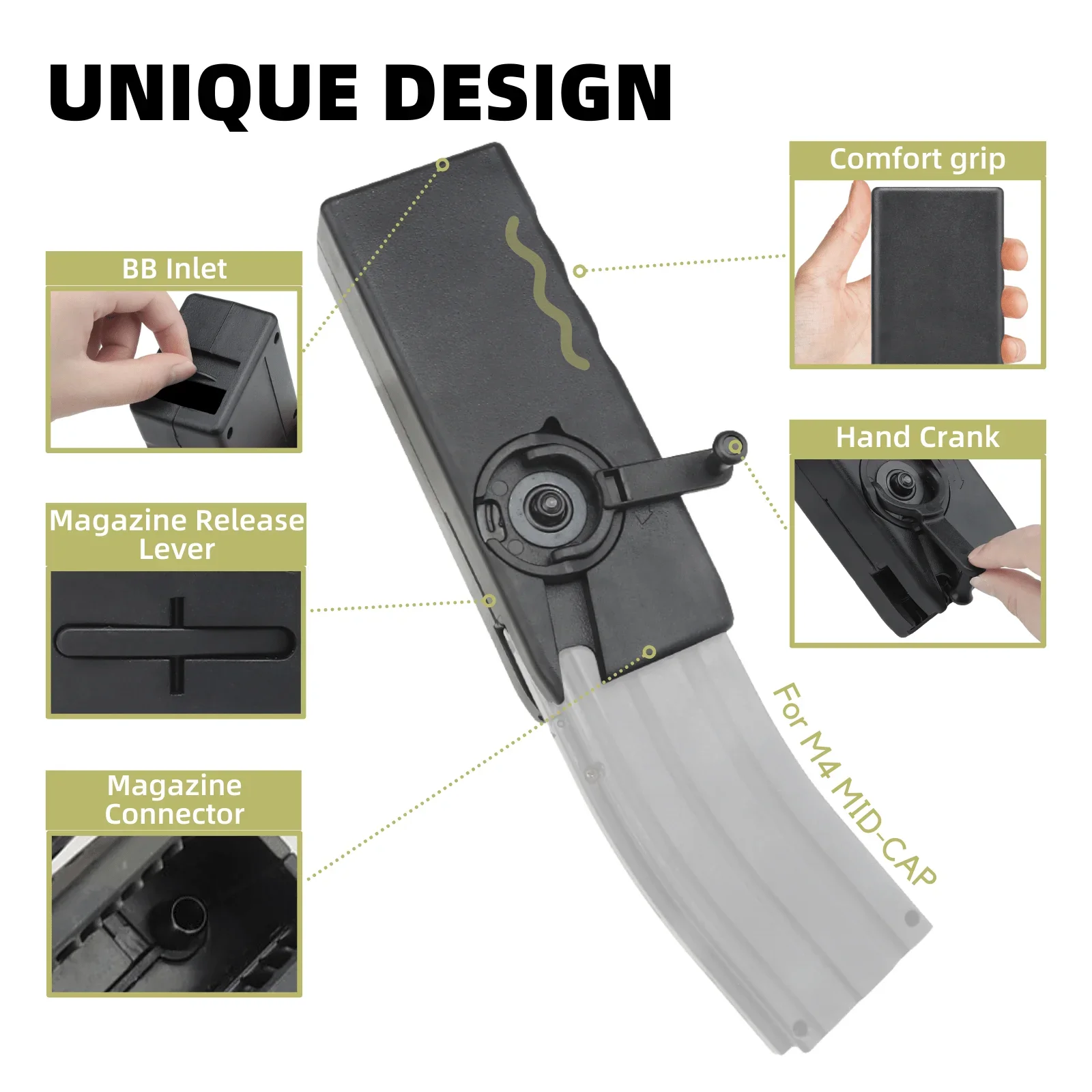 Cargador rápido manual para BBs de airsoft de 6 mm