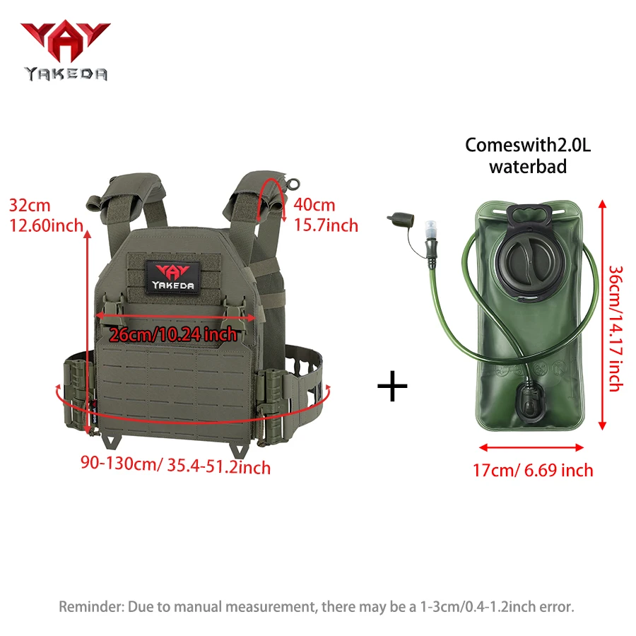 Chaleco Táctico YAKEDA MOLLE Ajustable Resistentes Desgaste Outdoor - imagen 3