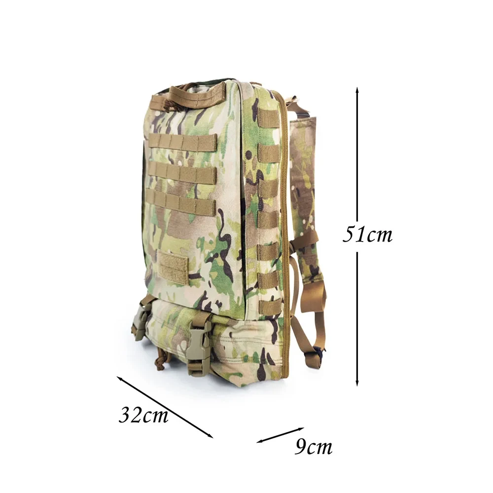Nueva mochila táctica estilo TSSI M9 en color BK/CB/RG