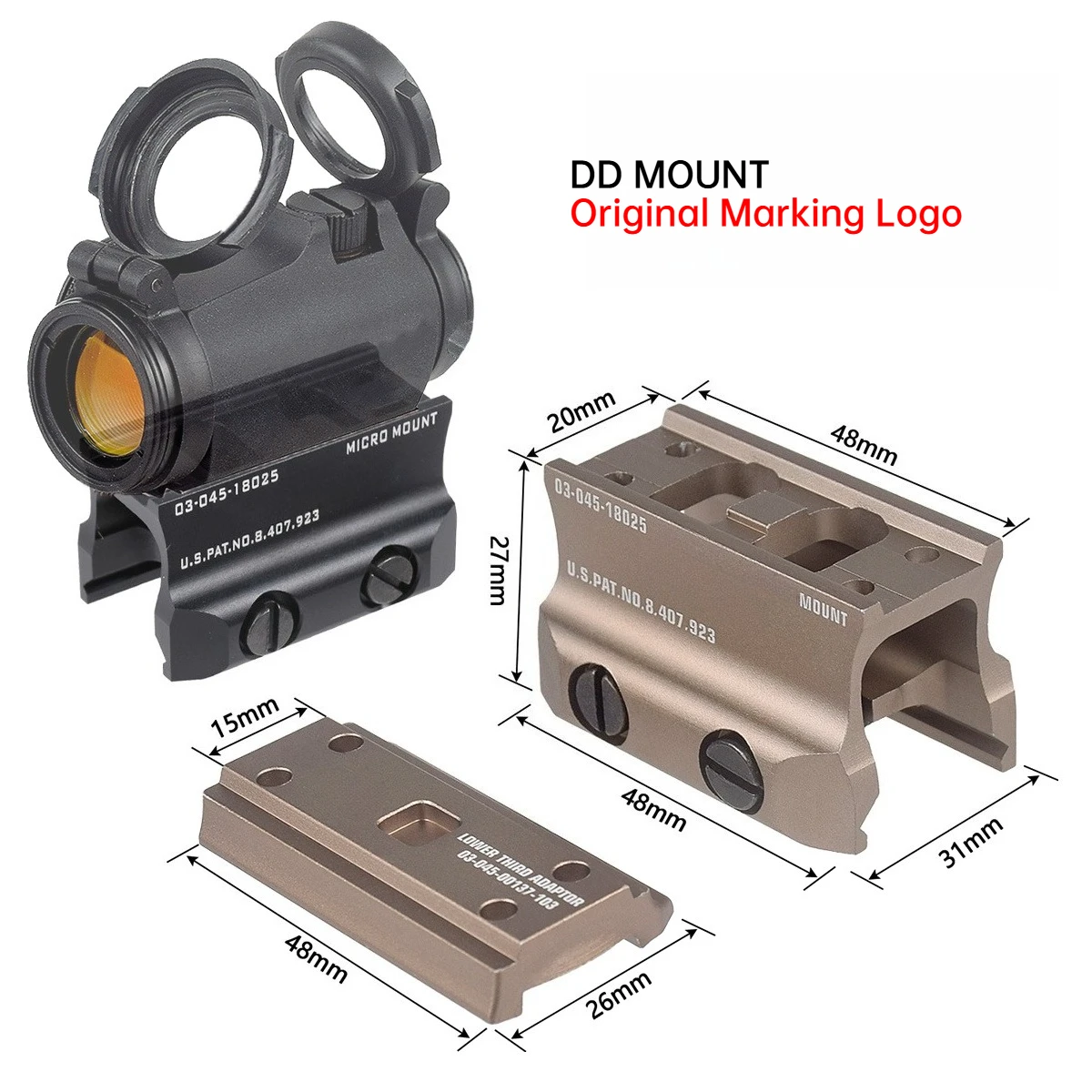 AIM mira réflex táctica para rifle con montura rápida Unity - imagen 4