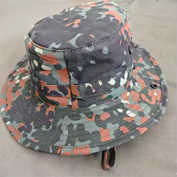 Sombrero camuflaje selva alemana de ala redonda para exteriores