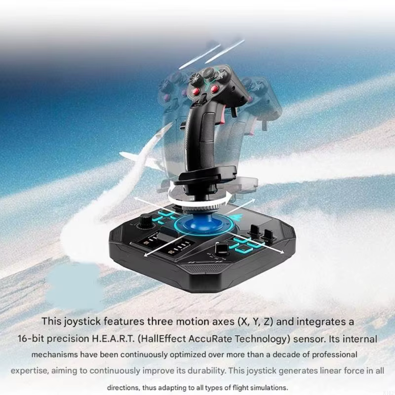 Simulador de vuelo con base metálica y control multifunción - imagen 5