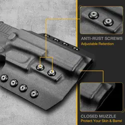 Gunflower Funda OWB Kydex Derecha para Glock G19/17 Sig P320 CZ P07
