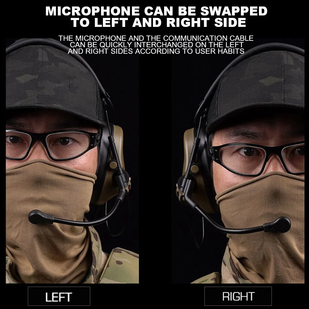 Usuario usando auriculares con casco y adaptador ARC