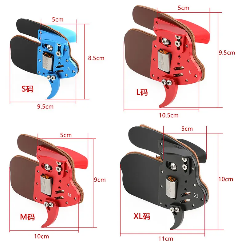 Guante protector dedos arco recurvo cuero gamuza - imagen 5