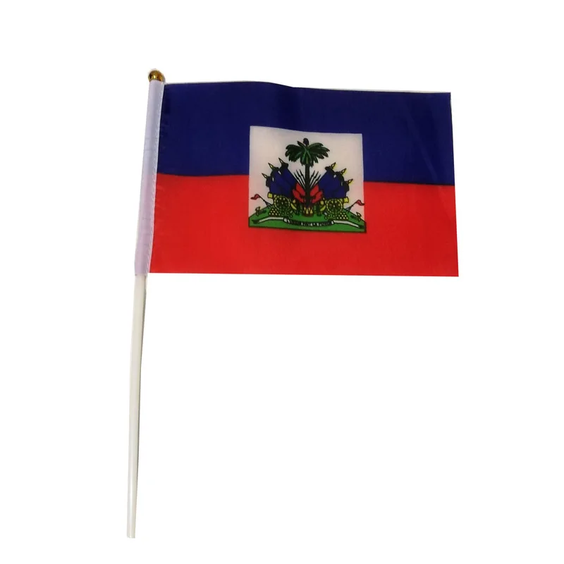 Bandera de Haití ondulada hecha a mano - imagen 3