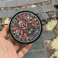 Parche Táctico Hellhound Runas Nórdicas con Velcro – Morale Tres Cabezas