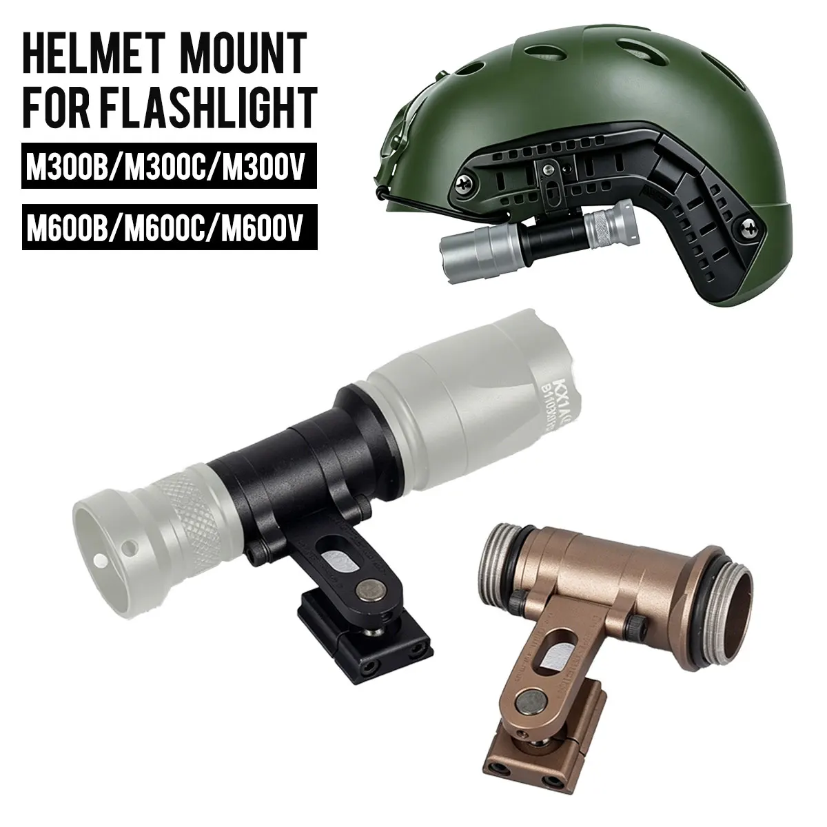 Soporte de linterna táctica para casco SureFire M300 Picatinny ARC