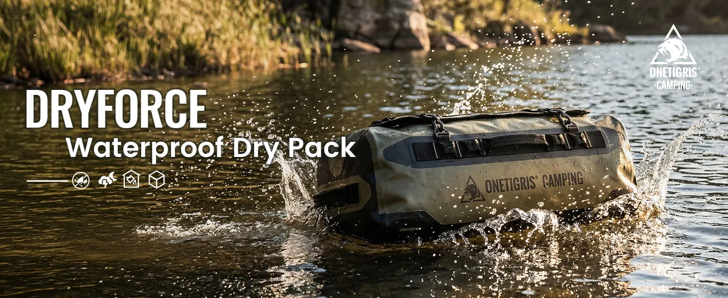 Mochila estanca DryForce 50L en uso