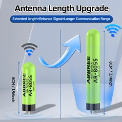 Antena ABBREE AR-805 Plus para walkie-talkie SMA-hembra alta ganancia