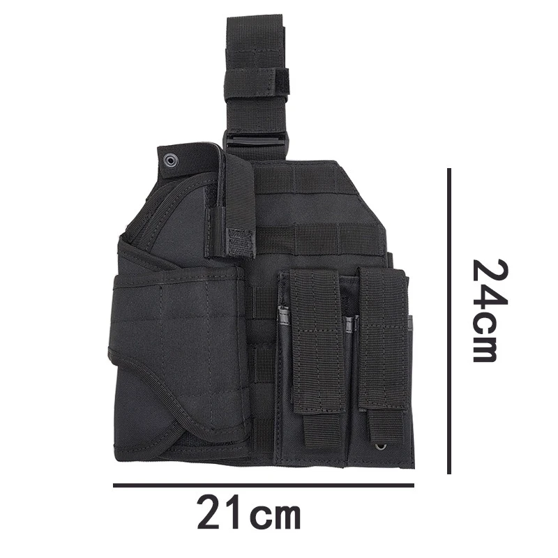 Plataforma táctica MOLLE pierna con funda universal y bolsa cargador - imagen 3
