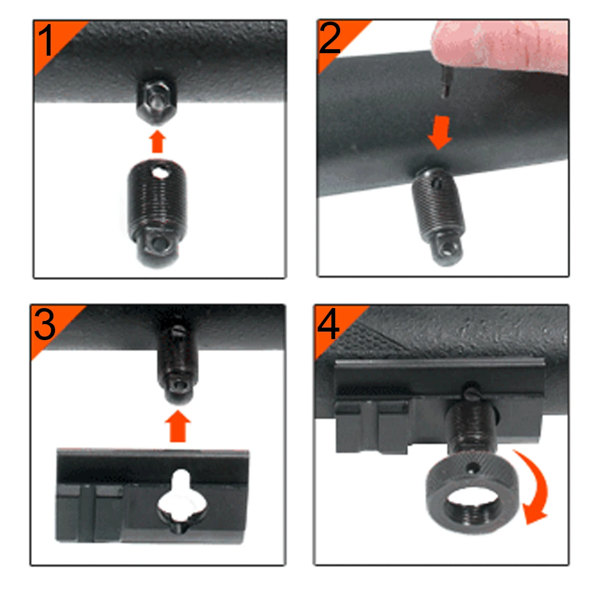 Adaptador Picatinny AR15 M4 M16 con base de goma para eslinga - imagen 4