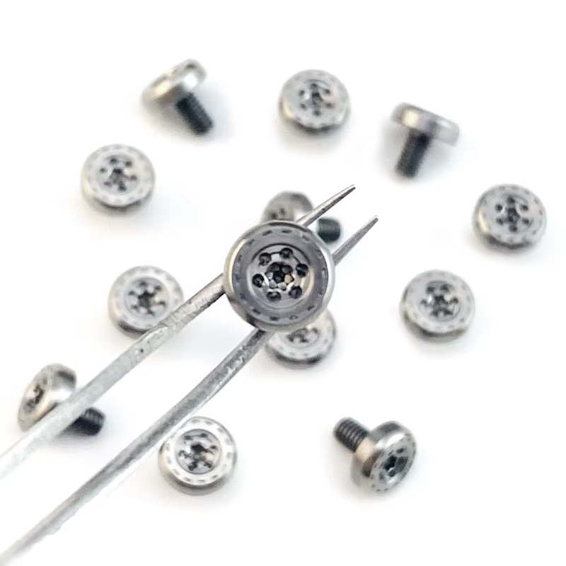 Tornillos de titanio Torx de cabeza de botón y remaches