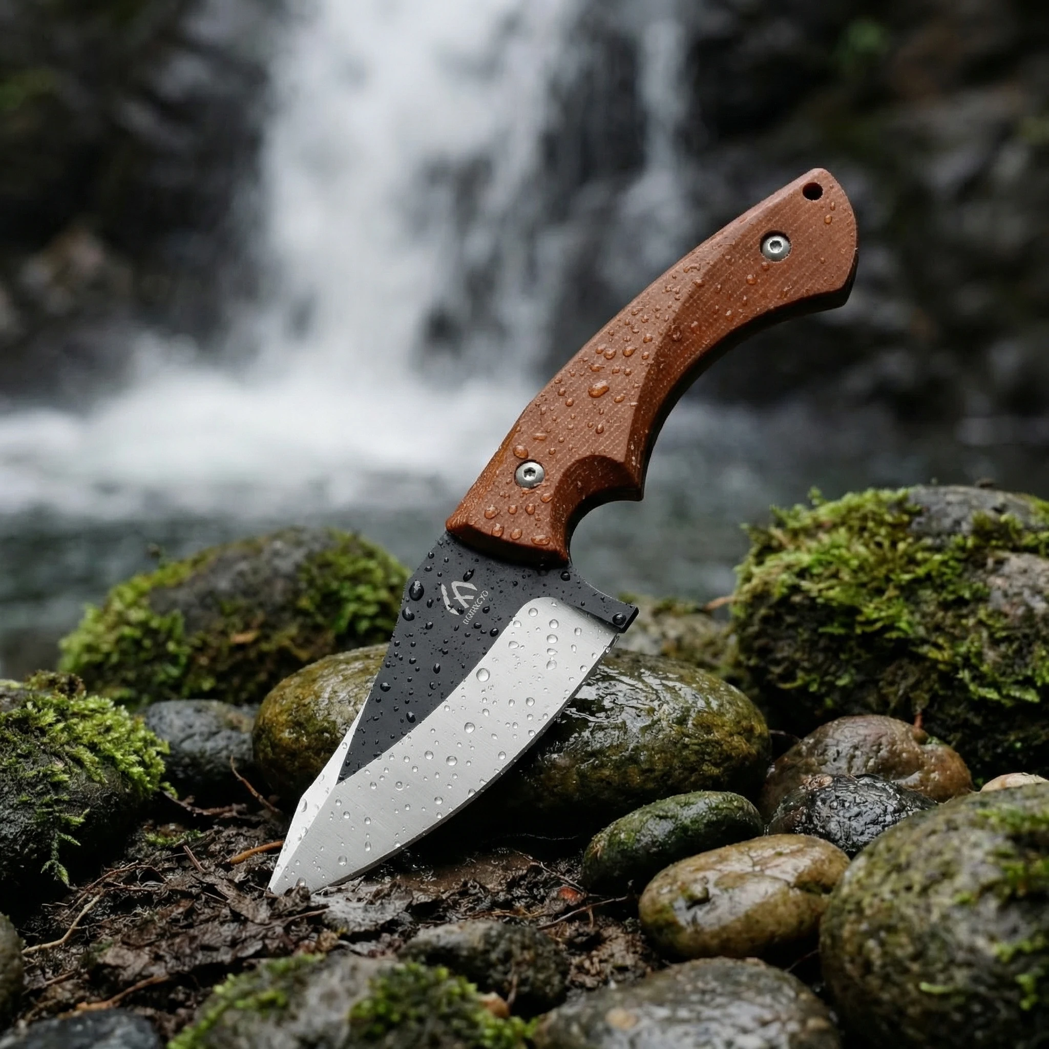 Cuchillo de hoja fija compacto para exterior
