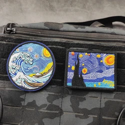 Parche bordado algas y cielo estrellado decorativo para ropa