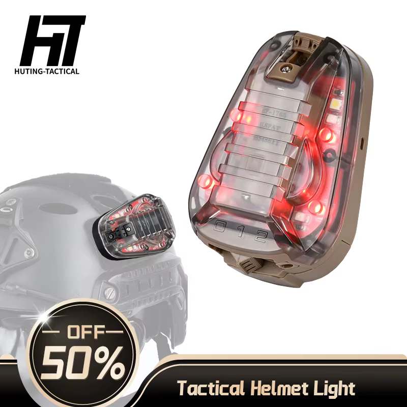 Linterna táctica casco LED IR estroboscópica IFF exterior
