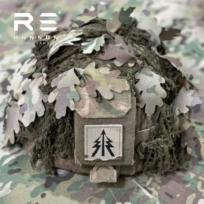 Tira de camuflaje para cubierta de casco ghillie ribeteada textil - imagen 5