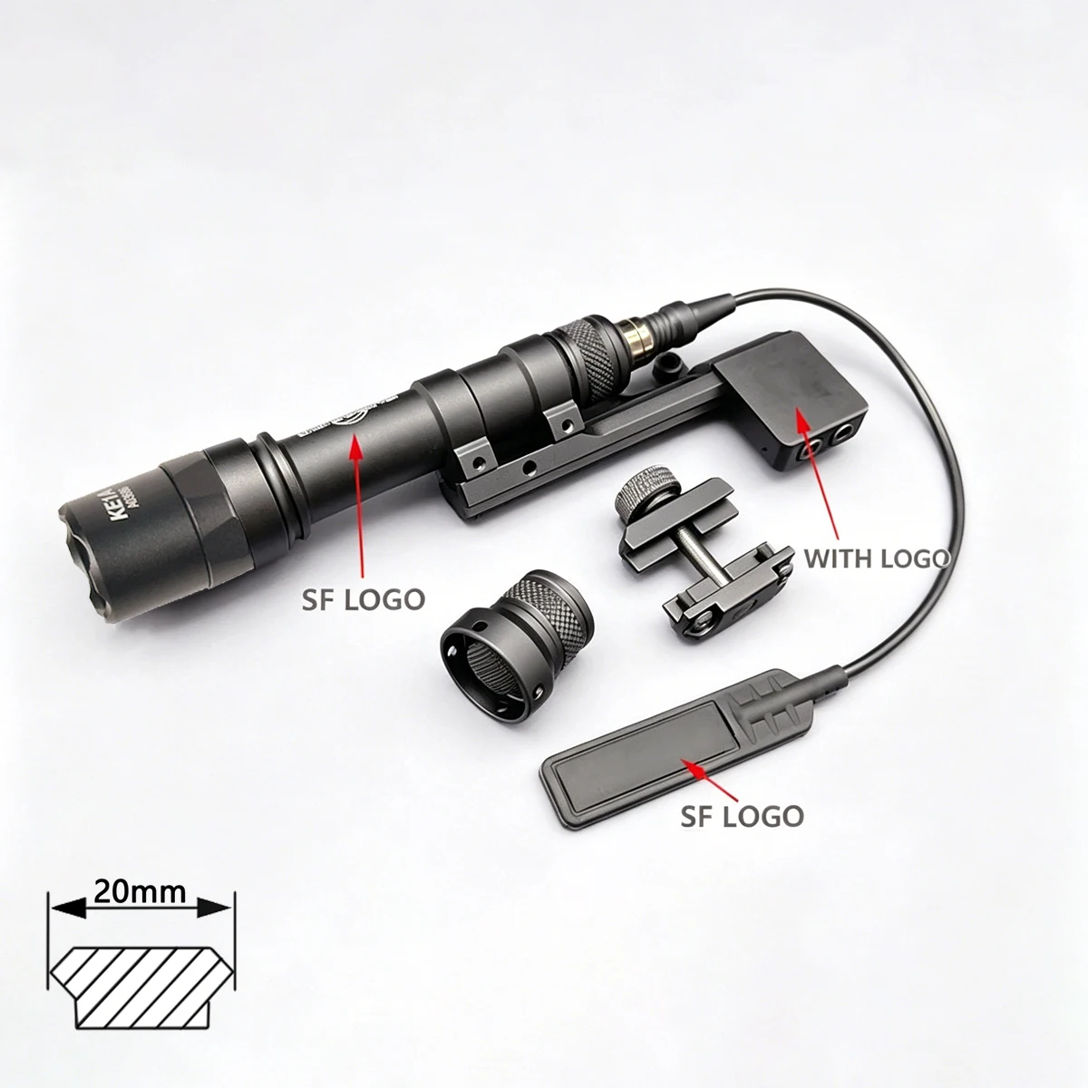 SureFire M600B Linterna táctica LED con soporte lateral Picatinny - imagen 2